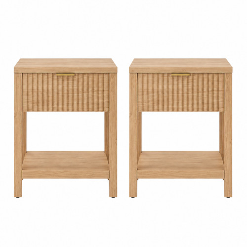Fluted nightstands brooklyn - fluted,