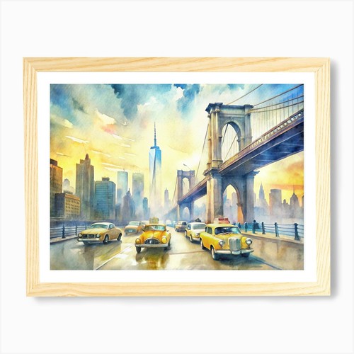 Brooklyn bridge art print - art,