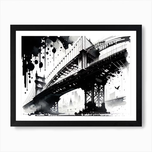 Brooklyn bridge art print - brooklyn,