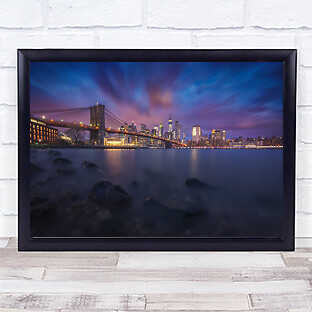 Brooklyn dusk city skyline - brooklyn,