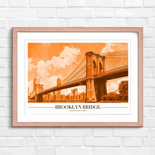 Vintage brooklyn bridge - vintage, new