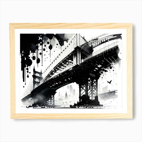 Brooklyn bridge art - art, print