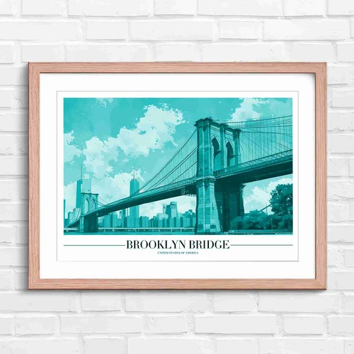 Vintage brooklyn bridge - bridge, new