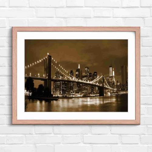 Brooklyn bridge new york night - york,