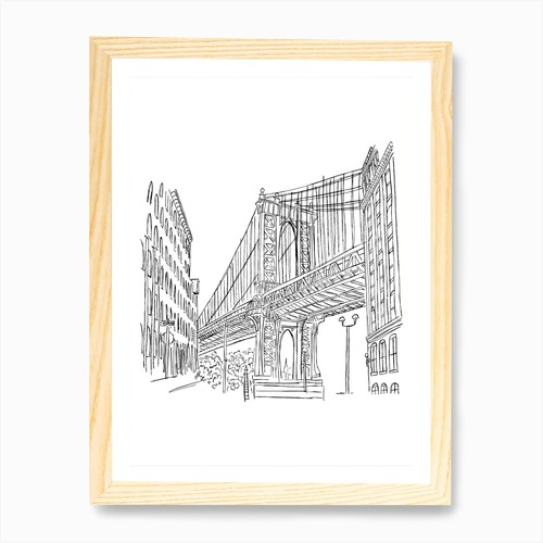Brooklyn bridge art - brooklyn, print